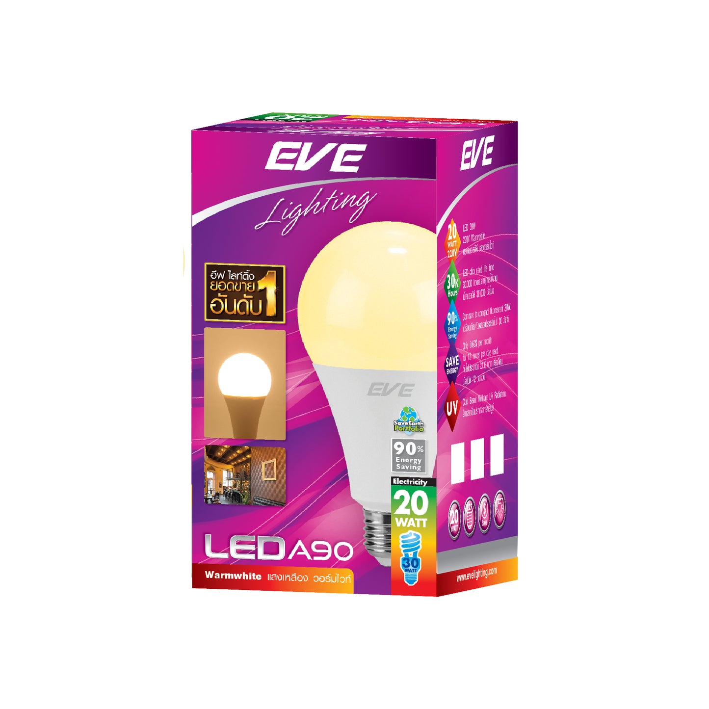 หลอดไฟ EVE LED Bulb E27