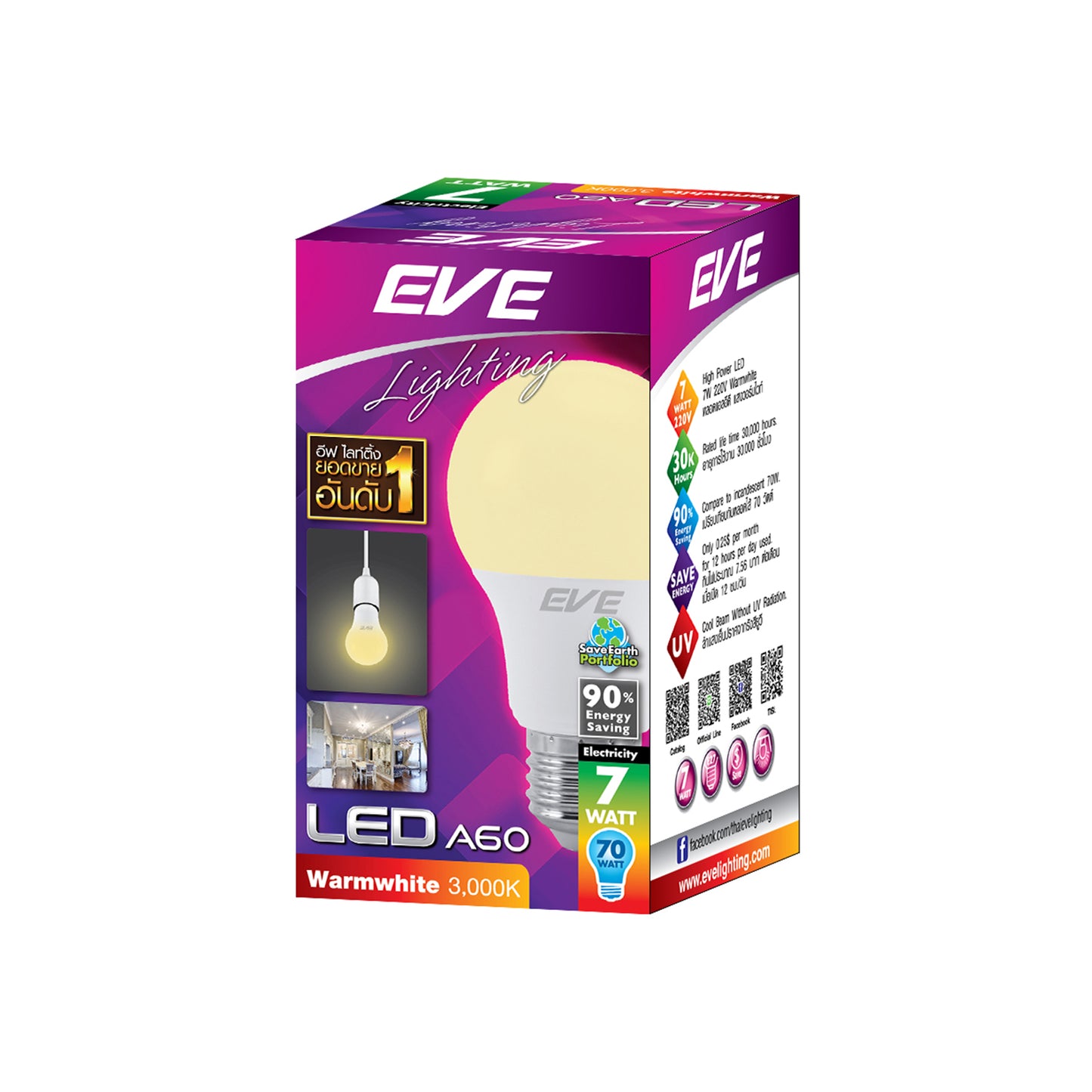 หลอดไฟ EVE LED Bulb E27