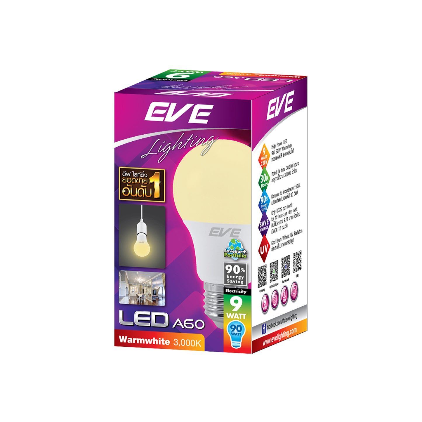 หลอดไฟ EVE LED Bulb E27